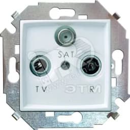 Розетка R-TV-SAT одиночная, винтовой зажим, черный глянец