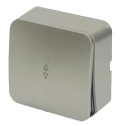 Переключатель открытой установки 1клавишный STEKKER 250В 10А IP20 серия София серебро MSW101203 49388