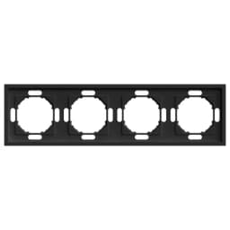 Рамка STEKKER PFR00500405 4местная серия Эмили черный уголь soft touch 49861