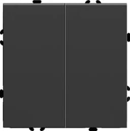 Выключатель 2клавишный механизм STEKKER 250В 10А серия Эмили RSW10510405 черный уголь soft touch 49840