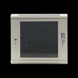 Шкаф 9U с полкой Space Technology ST-NC9U01, дверь - стекло 450*400*530 настенный/напольный, Серый