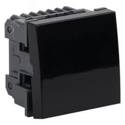 Выключатель модульный одноклавишный 45х45мм черный