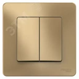 BLANCA скрытой установки двухклавишный выключатель (cх.5), 10A, 250B, титан