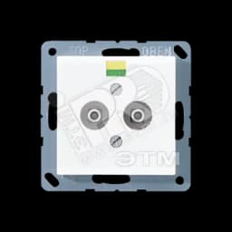 Розетка штепсельная для выравнивания потенциалов белая