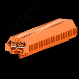 Клемма TB 1-1 с бок. подключ. с защелк. ножками, сечение 1,5 мм. кв., оранжевая