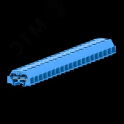 Клемма TB концевая 2-2 с бок. подключ. с защелк. ножками, синяя