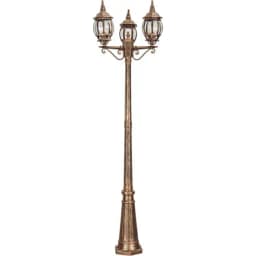 Светильник садовопарковый Feron 8115 столб 3100W E27 230V черное золото 11243