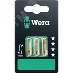 Бита 855/1 TiN PZ SB сверхтвердое покрытие нитридом титана хвостовик 1/4 C 6.3 3 шт PZ 1x25 PZ 2x25 PZ 3x25 с держателем-еврослот