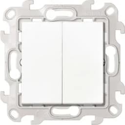 Выключатель двухклавишный кнопочный 10A 250В~ белого цвета S24 Harmonie Simon