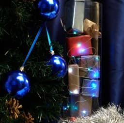 Светодиодная гирлянда Feron CL588 линейная Роса 5000К 2м с питанием от батареек прозрачный шнур 51440