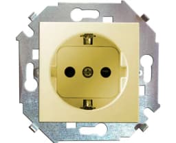 Розетка 1-м СП Simon 15 16А IP20 250В с заземл. Schuko защ. шторки винтов. клеммы механизм сл. кость Simon 1591443-031