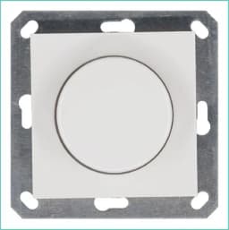 Светорегулятор поворотно-нажимной (диммер) LED 30-400Вт 1gang 2way механизм бел. глянцевый Jasmart G4012W