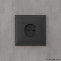 Розетка 1-м СП 2мод. Avanti «Черный матовый» 16А 2P+E защ. шторки механизм черн. DKC 4412003