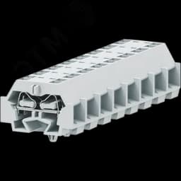 Клемма TB 2-2 с бок. подключ. с защелк. ножками, светло-серая