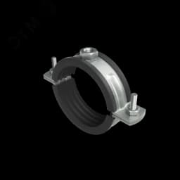 Хомут для высоких нагрузок с изоляцией с гайкой М12 для труб d 3/4"