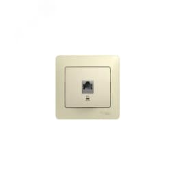 GLOSSA Розетка компьютерная RJ45 категория 5е в рамку бежевая