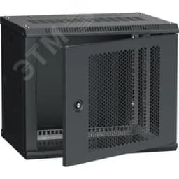 Шкаф LINEA W 9U 600x450 мм дверь перфорированная RAL9005