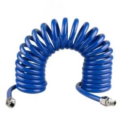 Шланг пневматический спиральный высокого давления 8х12 мм, 15 м, резьба 1/4"