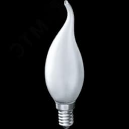 Лампа накаливания декоративная ДС 60вт B35 230в Е14 матовая свеча на ветру Navigator Group