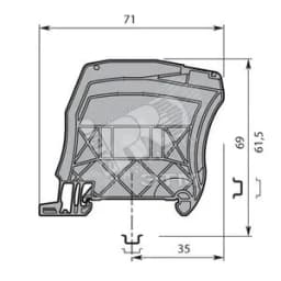 Разделитель цепей CS-R3 для втычных клемм ZK