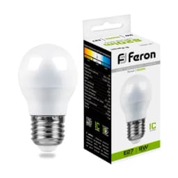 Лампа светодиодная Feron LB550 Шарик E27 9W 4000K 25805