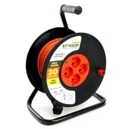 Удлинитель на катушке Stekker STD032030 Standart 4местный сз ПВС 315 оранжевый 16А IP2030м 29405 50184
