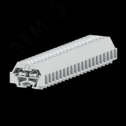 Клемма TB концевая 1-1 с бок. подключ. с защелк. ножками, сечение 1,5 мм. кв., светло-серая