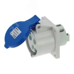 Розетка встраиваемая 32A/230V/1P+N+E/IP44, фланец 75x75