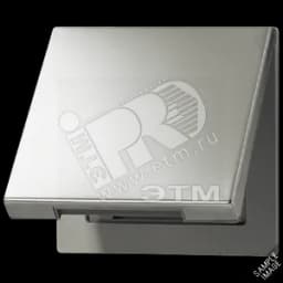 Крышка откидная для штепсельных розеток с платой 50?50 мм алюминий