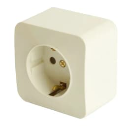 Розетка 1местная сз открытой установки STEKKER 250В 16А IP20 серия София слоновая кость MST161104 49493