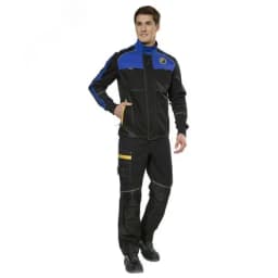 Куртка Старт, цвет черный с васильковым, р. 104-108/170-176