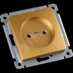 MASTER Розетка одноместная скрытой установки, в рамку, золото