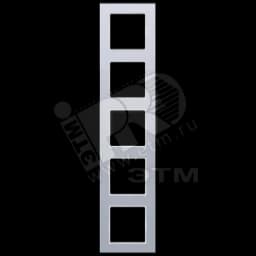 Рамка 5-я для горизонтальной/вертикальной установки Серия- ACreation Материал- дуропласт Цвет- алюминий JUNG