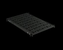 Полка универсальная SMART 19" перфорированная, 700мм (регулировка) для шкафов, черный SYSMATRIX SH 7004.900