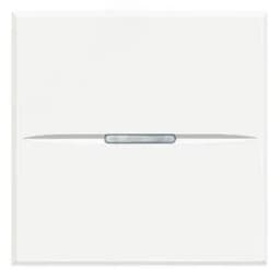 Axolute Выключатель аксиальный одноклавишный 10А 250В Автоматические клеммы 2 модуля Белый