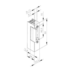 Электромеханическая защелка без планки ST-SL151NC Smartec