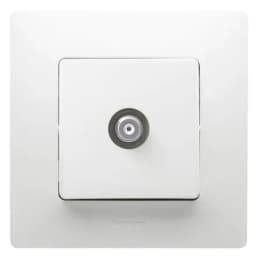 Розетка телевизионная TV СП Etika 2дБ 0-2400МГц с топологией «звезда» механизм бел. Leg 672251