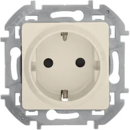 Розетка 2К+З со шторками немецкий стандарт 16 А 250 В~ INSPIRIA слоновая кость LEGRAND