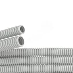 Труба ПВХ гибкая гофрированная D=25мм сверхтяжелая без протяжки 50м серый DKC
