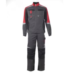 Костюм мужской ФОРМУЛА, куртка/полукомбинезон, цвет темно-серый/красный/чёрный, р. 52-54/170-176