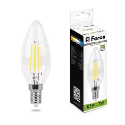 Лампа светодиодная диммируемая Feron LB166 Свеча E14 7W 4000K 25871