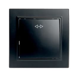 Переключатель перекрестный 1клавишный STEKKER PSW10900903 250В 10А серия Эрна черный 39927