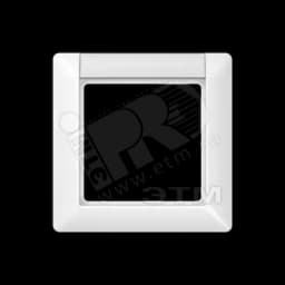 Рамка 1 пост универсальная с полем для надписи белая