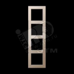 Рамка 4-я для горизонтальной/вертикальной установки  Серия- ACreation  Материал- дуропласт  Цвет-  шампань