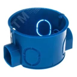 Подрозетник с кабель-каналом для сплошных стен 60х40, IP 20, без саморезов, синий GUSI Electric