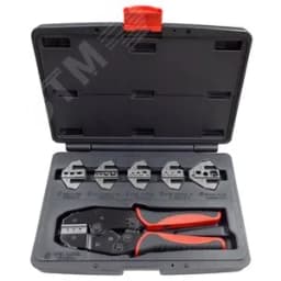 Кримпер храповичный для обжима изолированных наконечников в кейсе 7 предметов