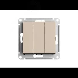 ATLASDESIGN выключатель трехклавишный, сх.1+1+1, 10АХ, механизм, ПЕСОЧНЫЙ Systeme Electric