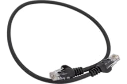 Патч-корд RJ45 - RJ45, 4 пары, UTP, категория 5е, 0.5 м, черный, LSZH LANMASTER LAN-PC45/U5E-0.5-BK