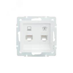 VESNA Розетка компьютер+телефон белая