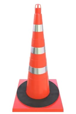 Конус дорожный 750 мм мягкий - КС-3.8.0 - ( КВАДРАТ ОСН) 3 светоотражающие полосы + утяжелитель